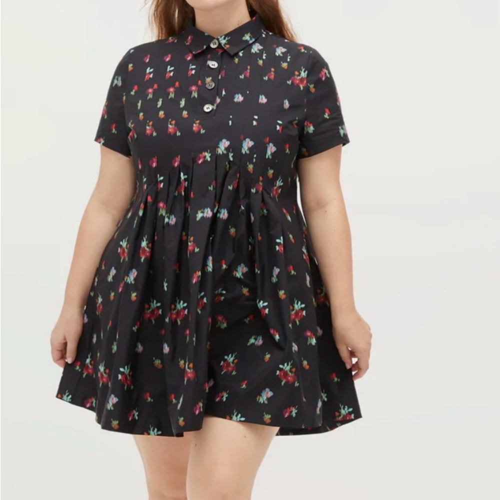 Hill house: The Rosalind Dress in Black Ikat Floral Taffeta